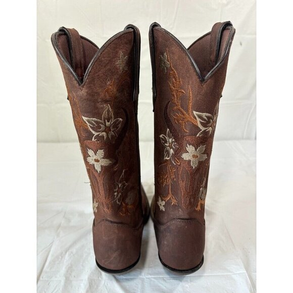 Brown Embroidered Western Boots - Picture 4 of 12